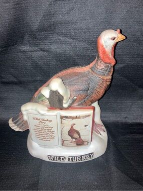 Vintage 1980 Austin Nichols Wild Turkey Porcelain Whiskey Decanter
